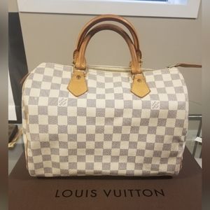 💯Authentic LV Speedy 30 - Damier Azur